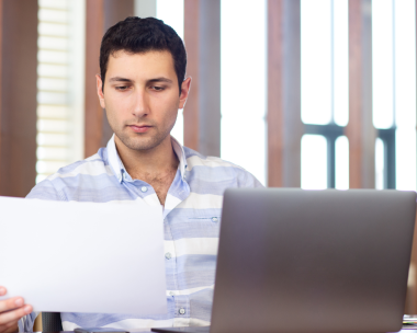 Customer using professional translation in Texas for certified birth certificate translation, ensuring accurate document.