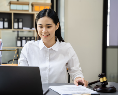 Lawyer using certified birth certificate translation services in Texas for legal proceedings and immigration applications.