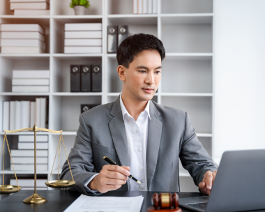 Lawyer using professional translation in Texas for certified translations of legal documents, including birth certificates.